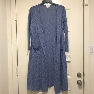 Lularoe Sarah - Lightweight Blue Heather - Small